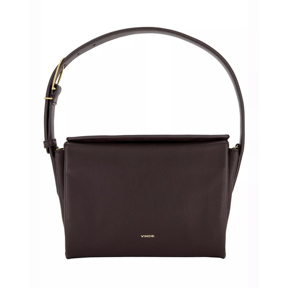 Vince Handbags - BNWT Vince Sidney Cacao Brown Leather & Gold Hardware Handbag, Reg $348